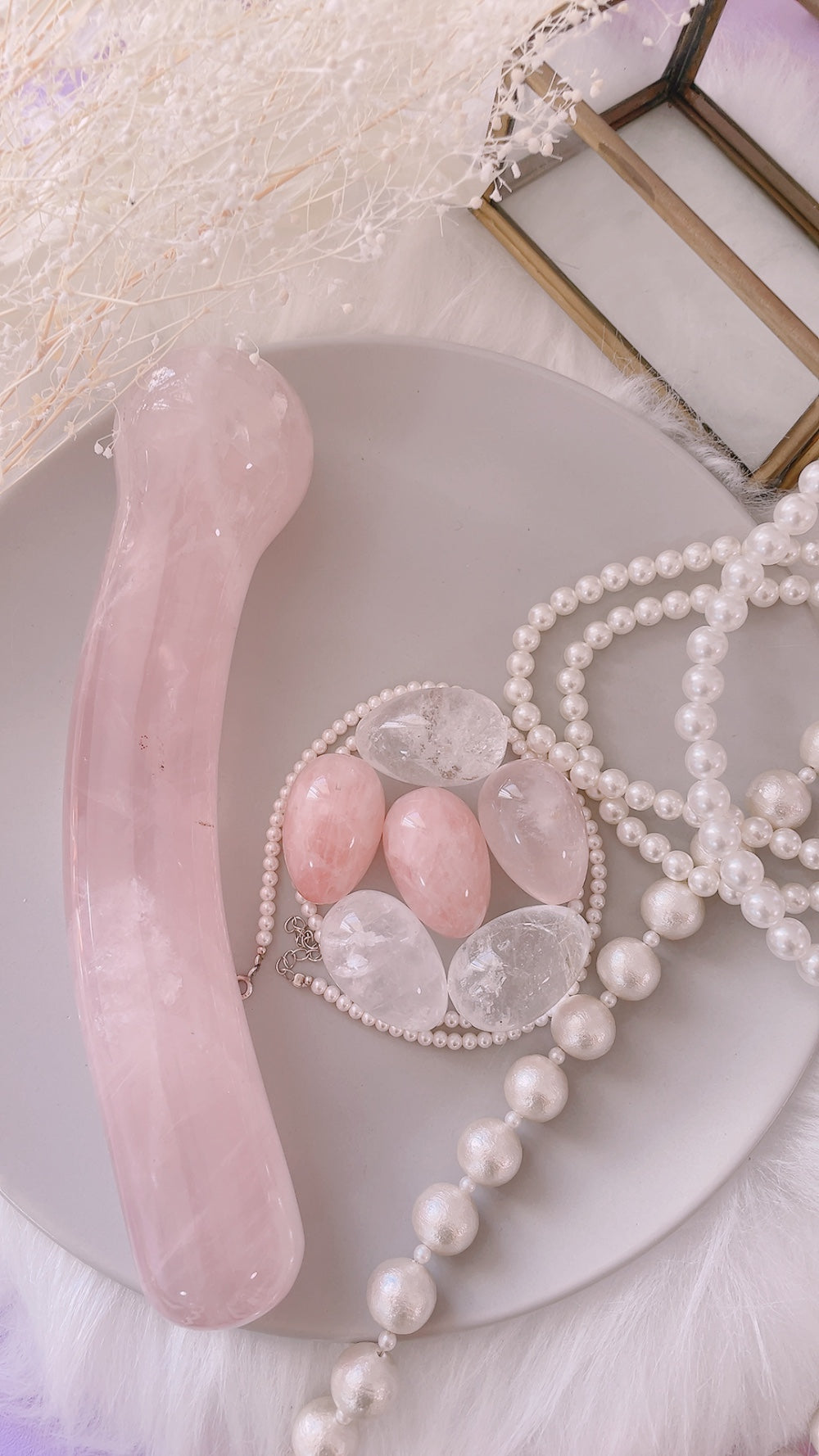 愛の目覚め:ローズクォーツスフィアヨニワンド(自己愛・やさしさ・癒し・受容)