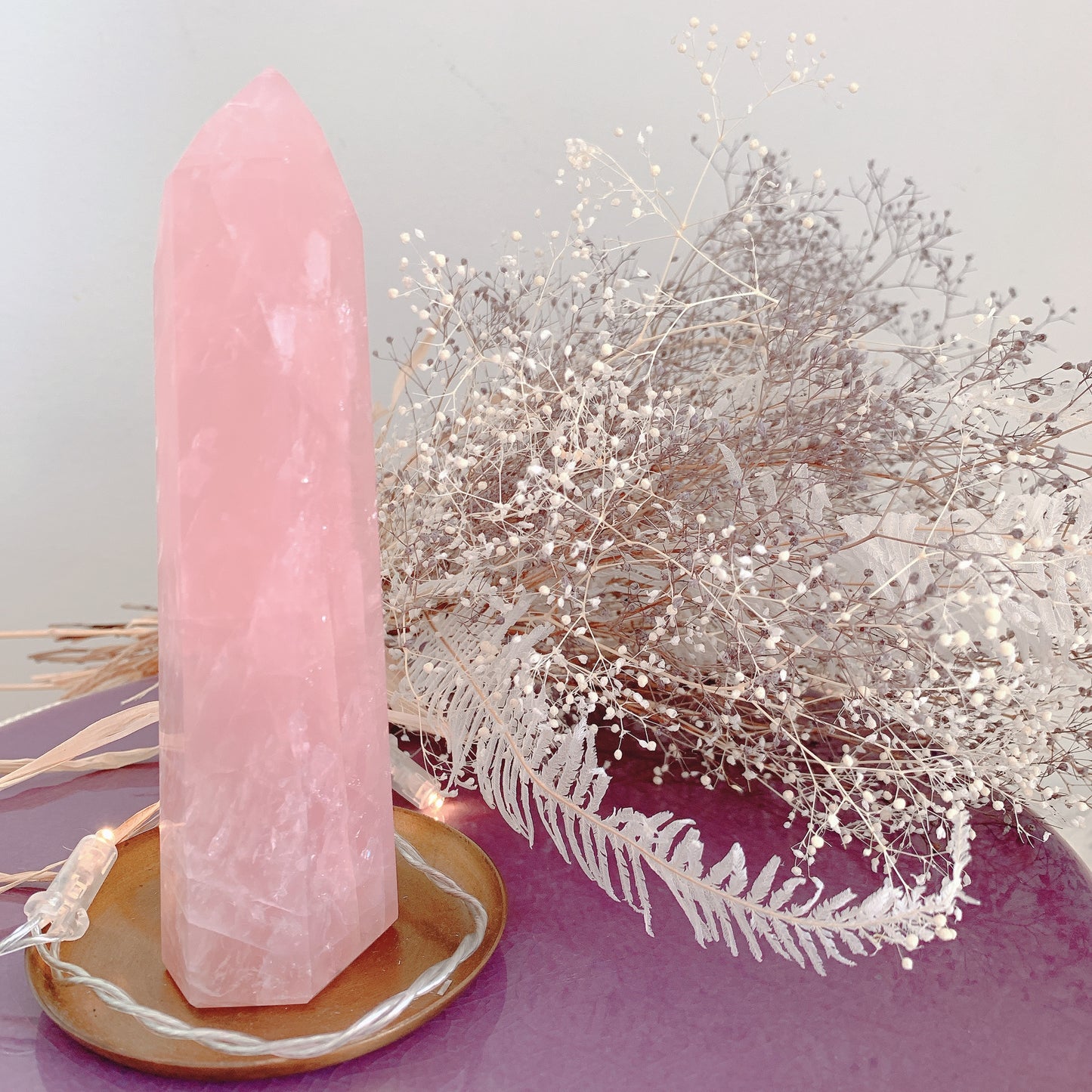 ローズクォーツポイント(rose quartz) -わたしはわたしの道を進む-