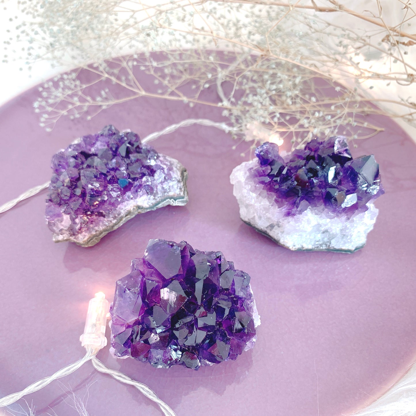 ウルグアイアメシストクラスター(amethyst)原石 第7チャクラ(頭頂チャクラ)D-F