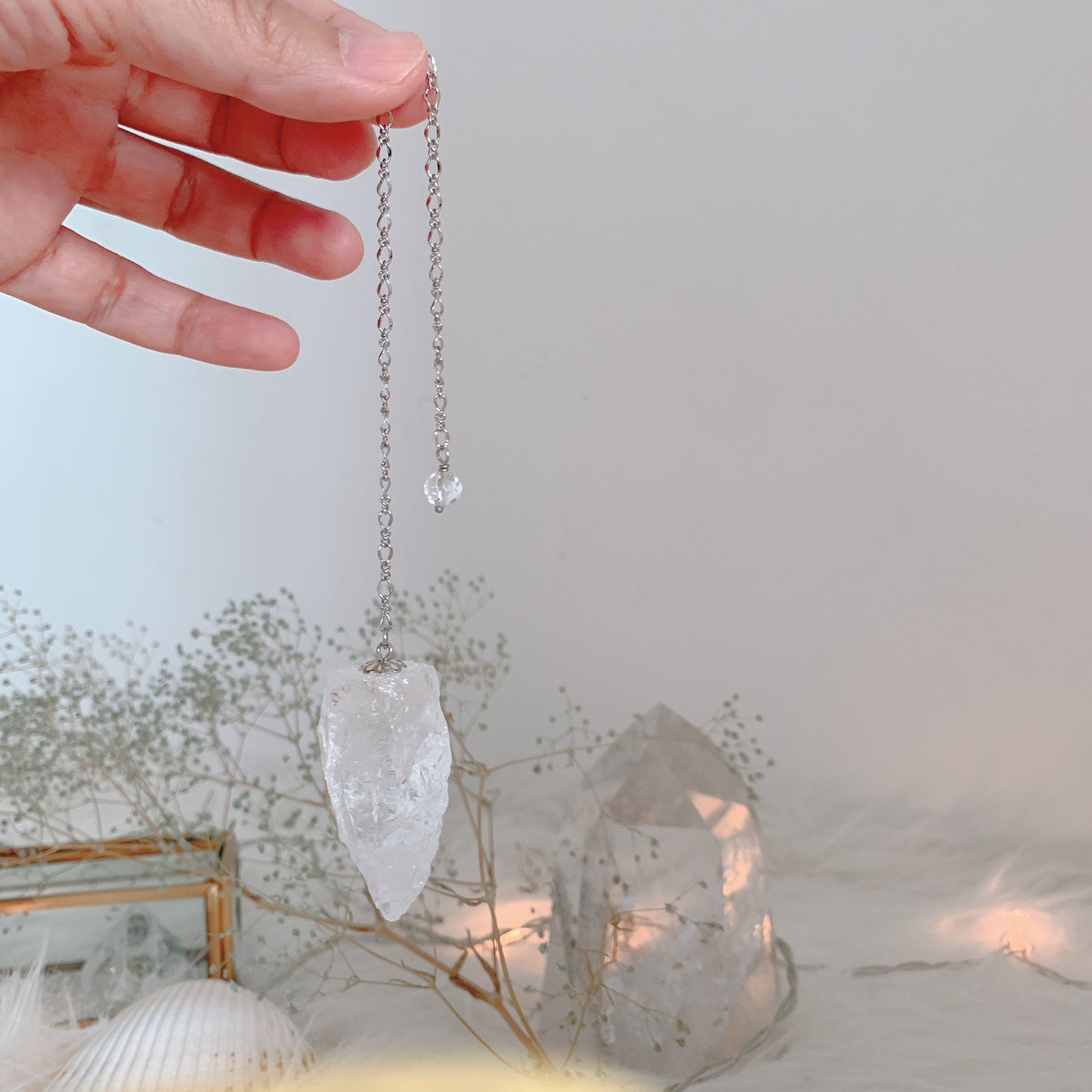 ガネッシュヒマールクォーツ(水晶)原石ペンデュラム -本当の自分の声を聞く-