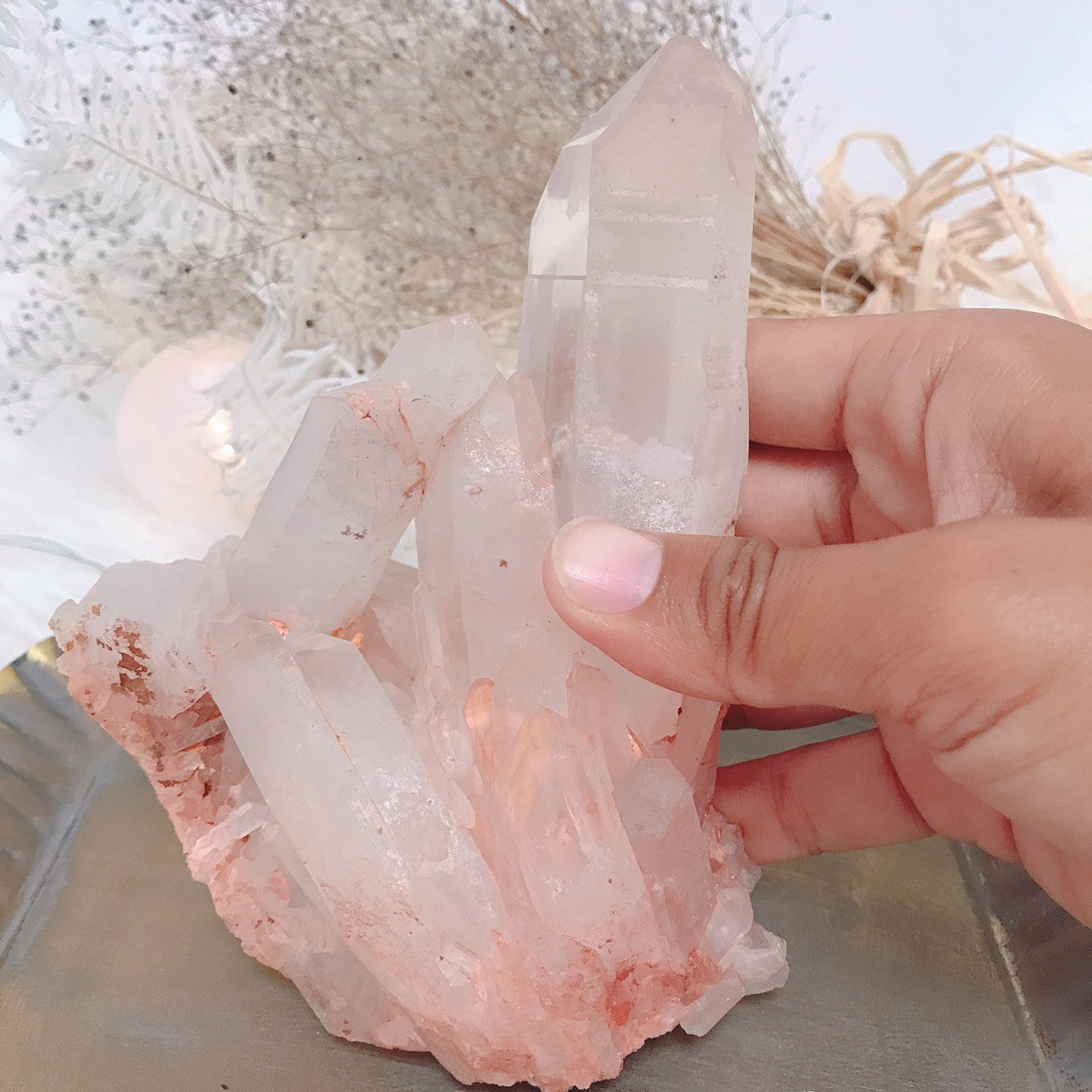 マダガスカルピンククォーツクラスター【何かを探しにいかない】