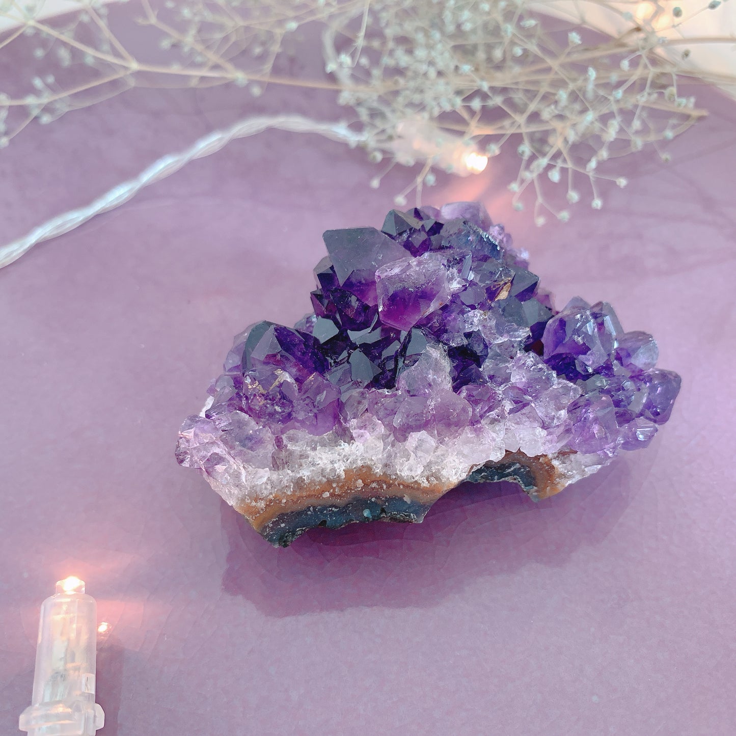 ウルグアイアメシストクラスター(amethyst)原石 第7チャクラ(頭頂チャクラ)A-C