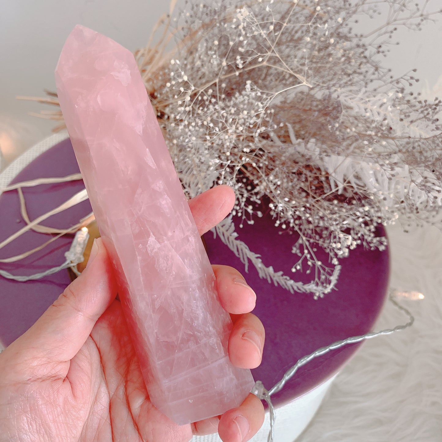 ローズクォーツポイント(rose quartz) -わたしはわたしの道を進む-