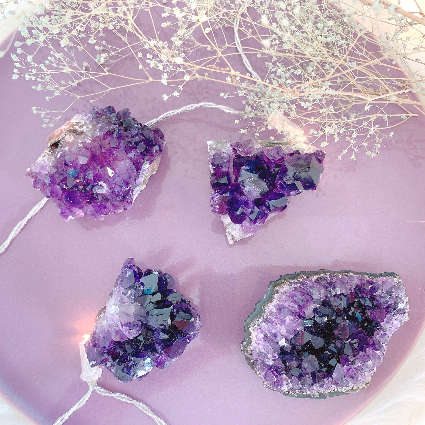 ウルグアイアメシストクラスター(amethyst)原石 第7チャクラ(頭頂チャクラ)G-J