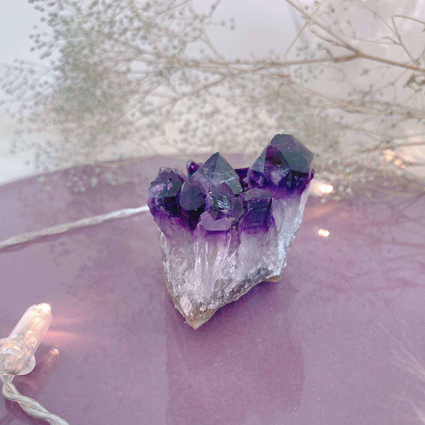 ウルグアイアメシストクラスター(amethyst)原石 第7チャクラ(頭頂チャクラ)G-J
