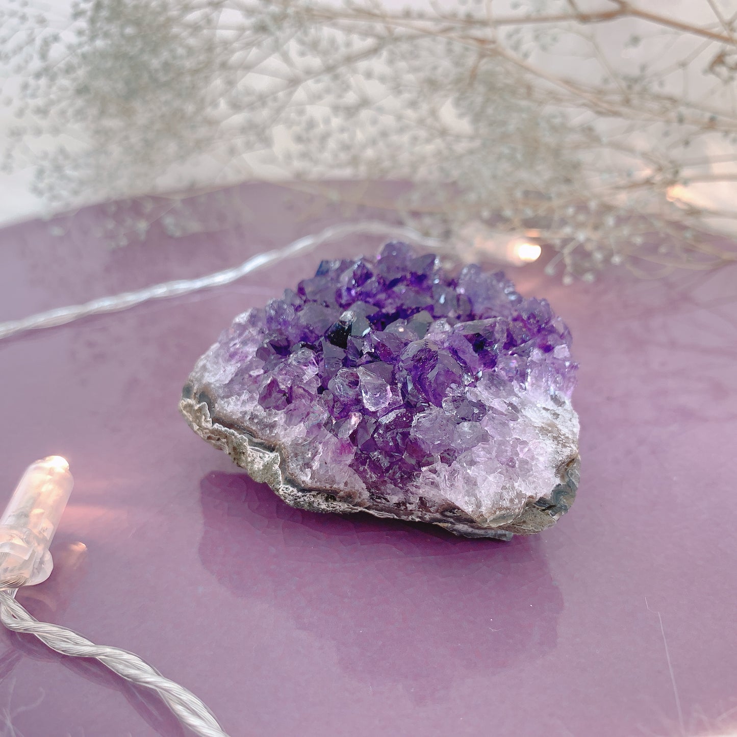 ウルグアイアメシストクラスター(amethyst)原石 第7チャクラ(頭頂チャクラ)D-F