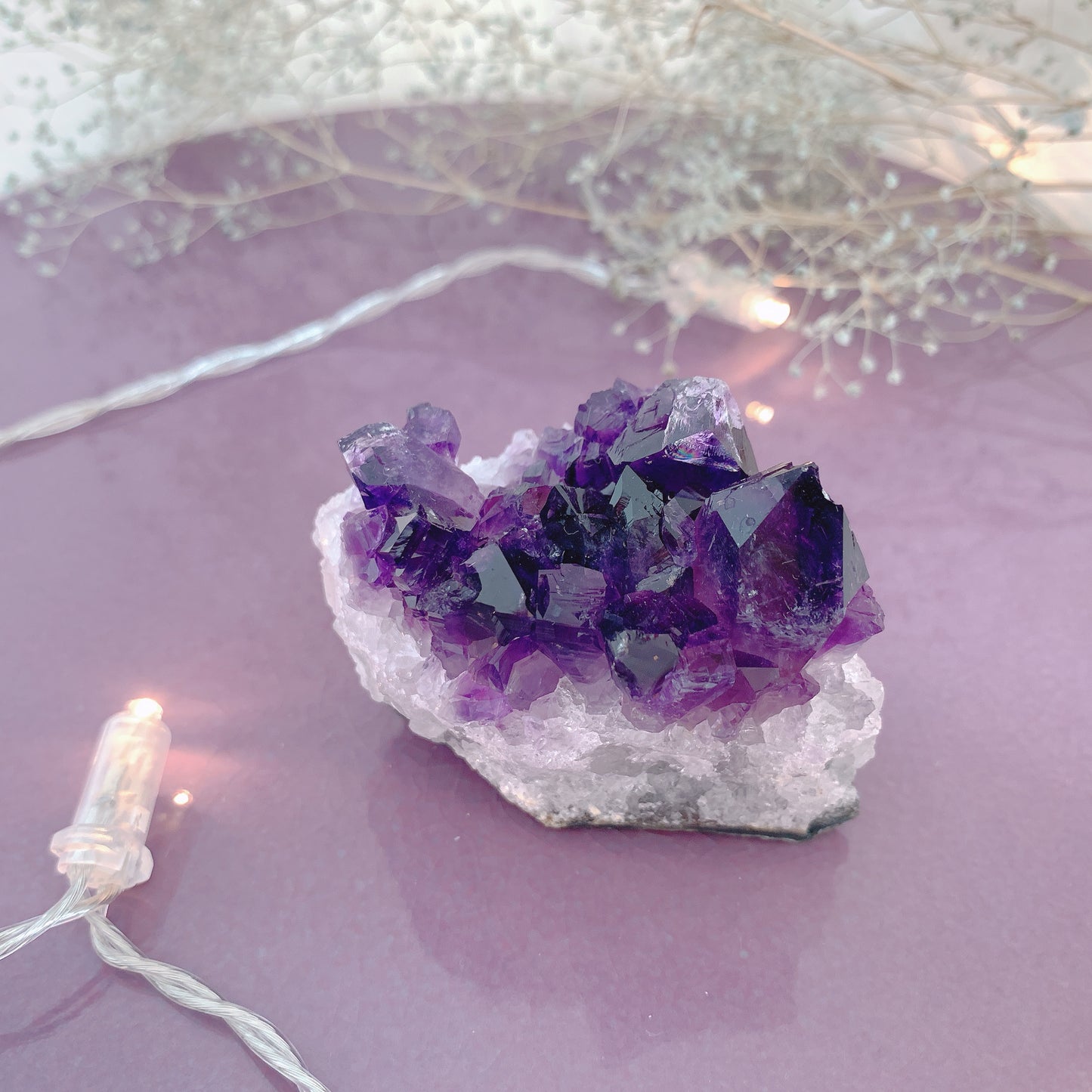 ウルグアイアメシストクラスター(amethyst)原石 第7チャクラ(頭頂チャクラ)D-F