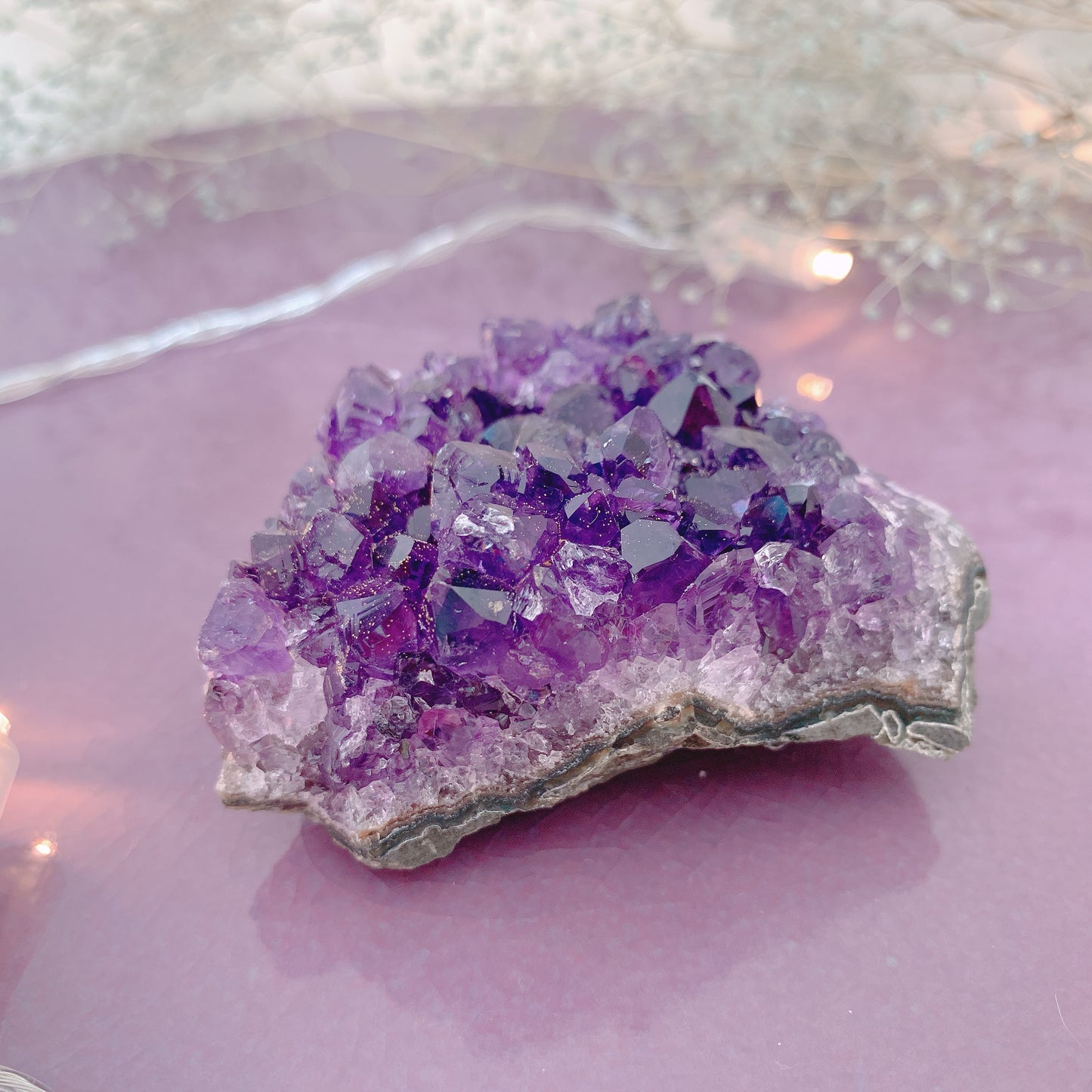 ウルグアイアメシストクラスター(amethyst)原石 第7チャクラ(頭頂チャクラ)D-F