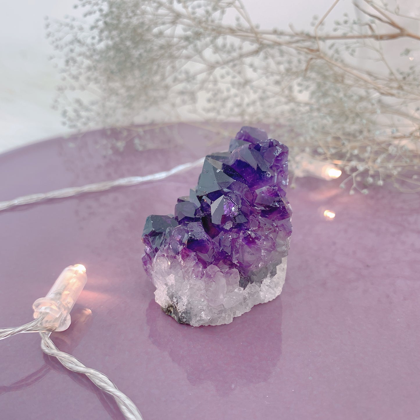 ウルグアイアメシストクラスター(amethyst)原石 第7チャクラ(頭頂チャクラ)D-F