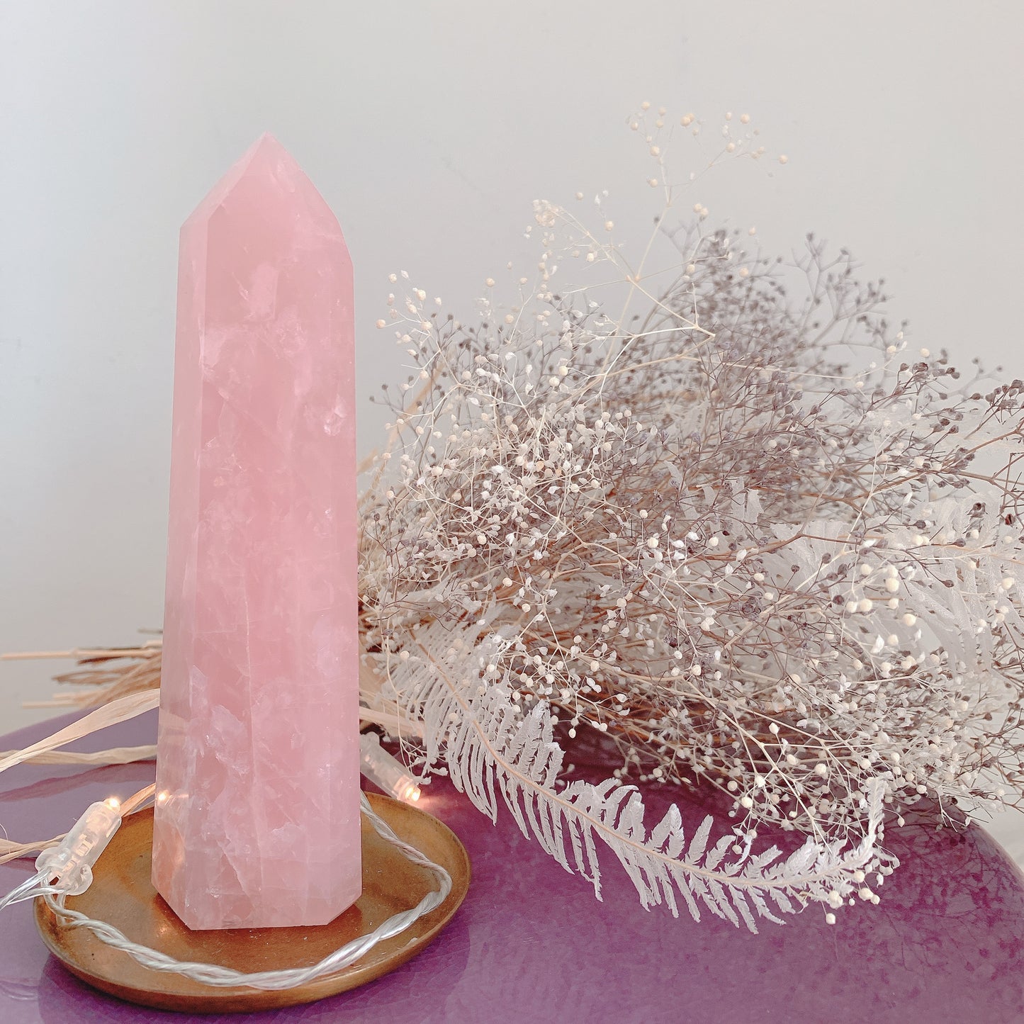 ローズクォーツポイント(rose quartz) -わたしはわたしの道を進む-