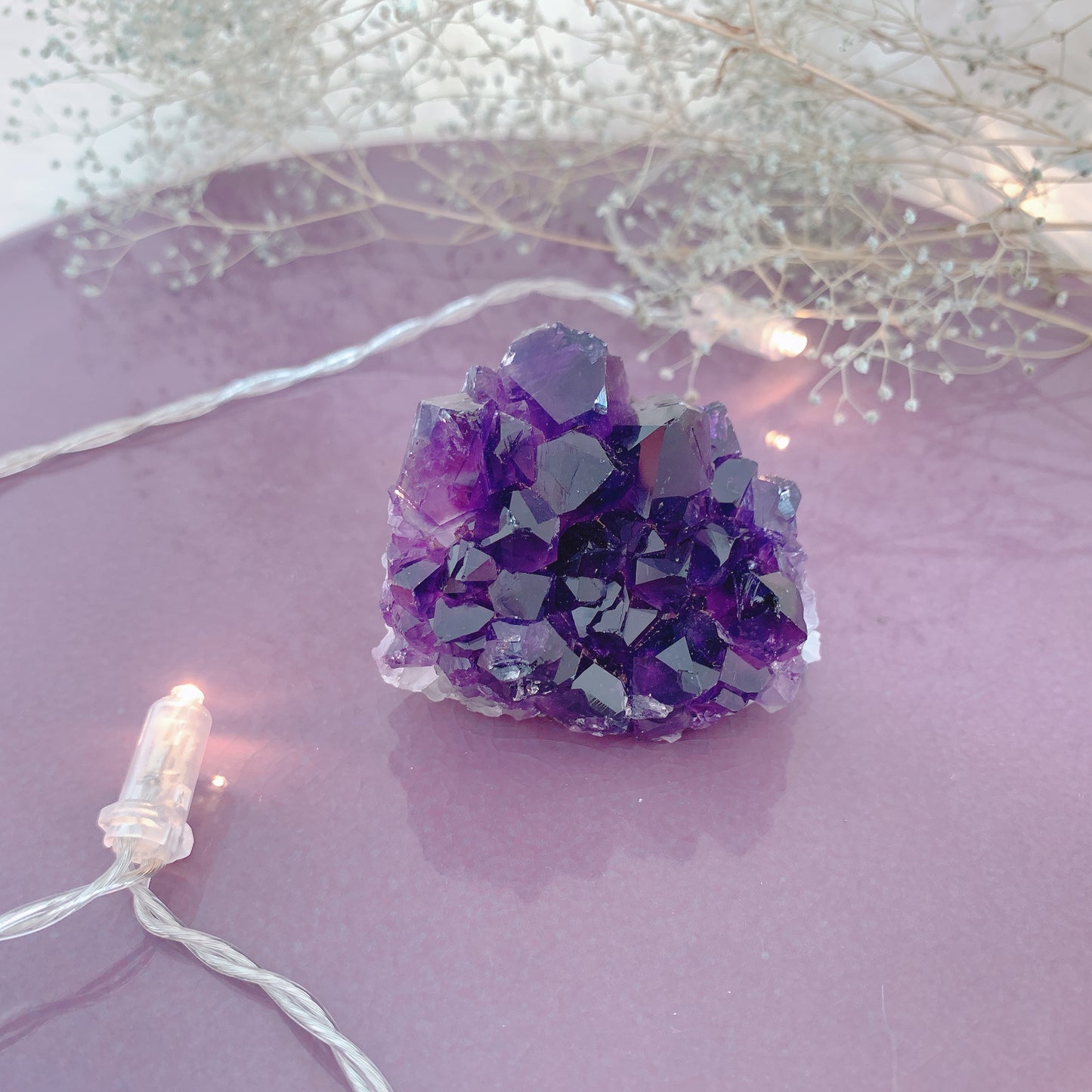 ウルグアイアメシストクラスター(amethyst)原石 第7チャクラ(頭頂チャクラ)D-F