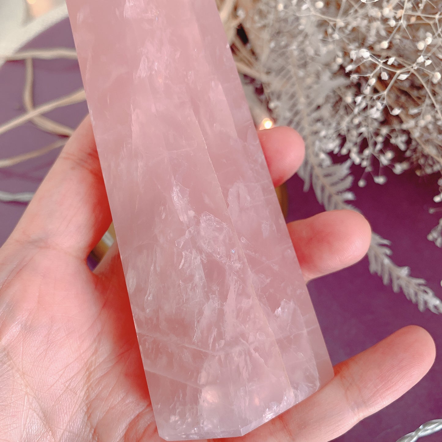 ローズクォーツポイント(rose quartz) -わたしはわたしの道を進む-