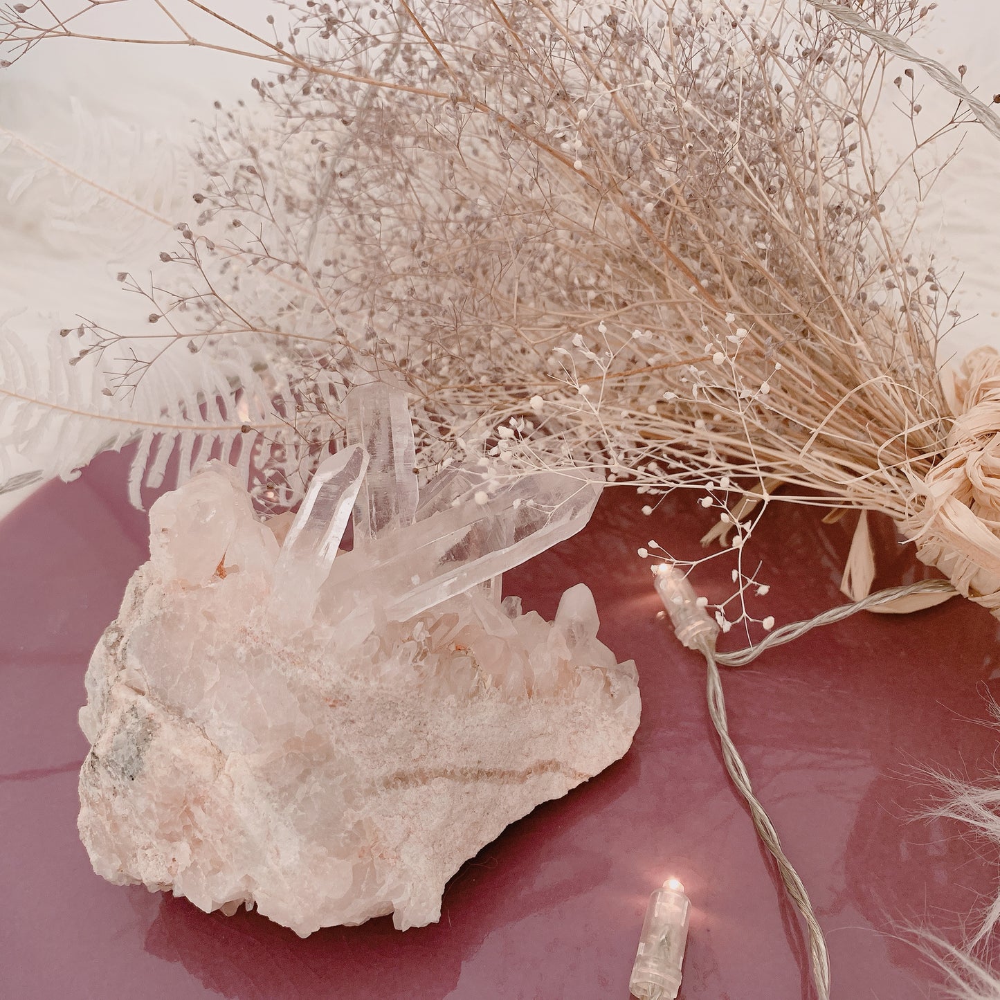 ヒマラヤピンク水晶クラスター【尖っていい】