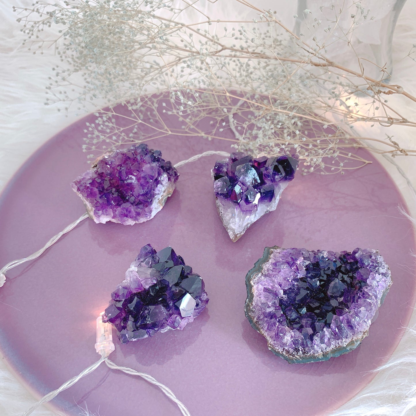 ウルグアイアメシストクラスター(amethyst)原石 第7チャクラ(頭頂チャクラ)G-J