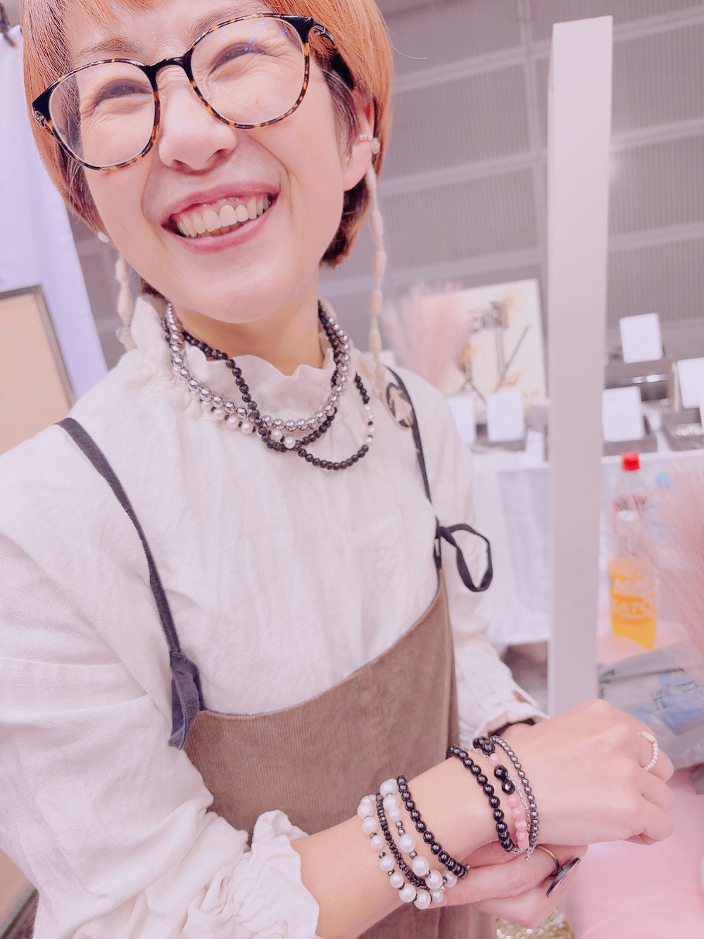 Signature Breath by Tamami Ishikawa ブラックピンクBracelet　