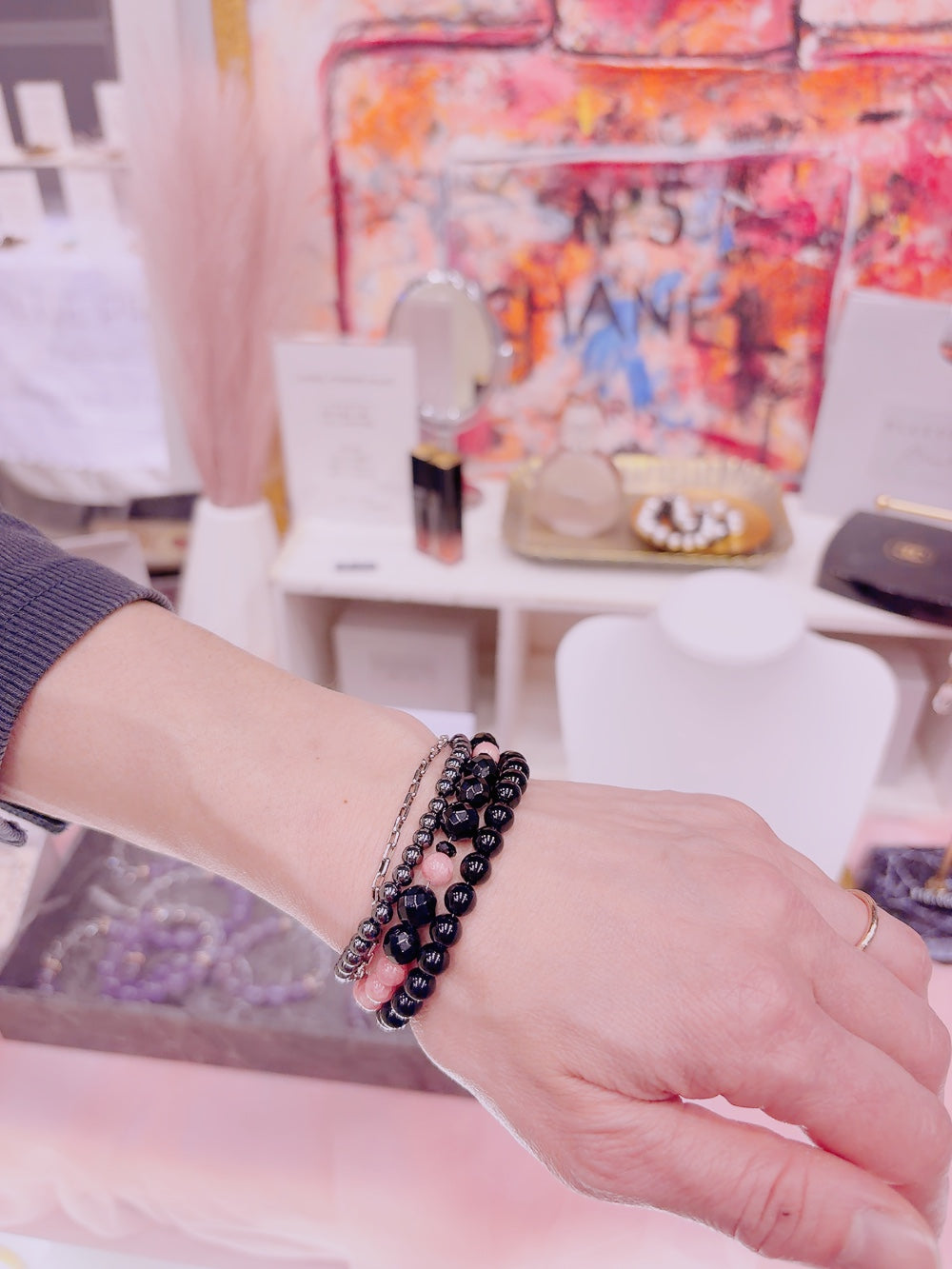 Signature Breath by Tamami Ishikawa ブラックピンクBracelet　